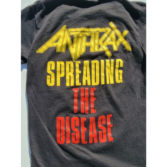 Anthrax Spreading the Disease Rock Band 1988 T-Shirt Women's Size XSmall - Picture 4 of 6